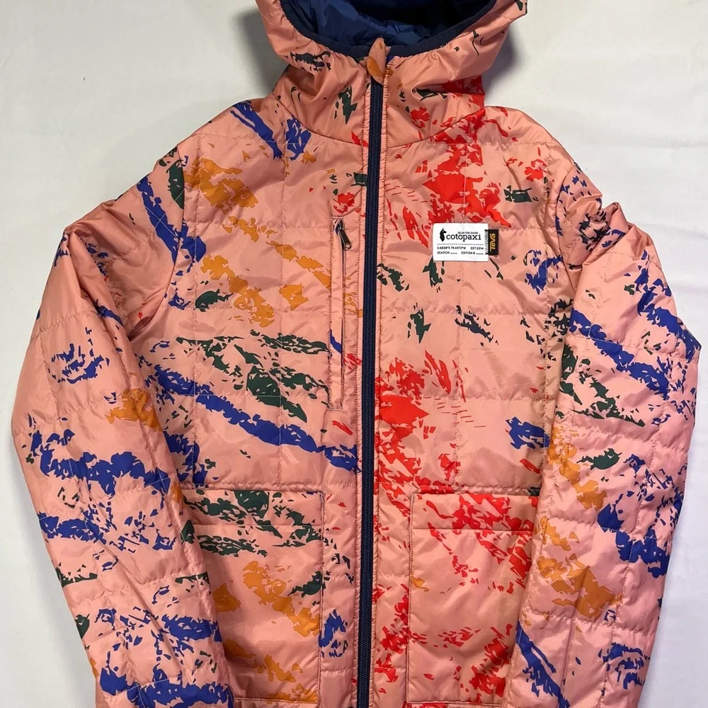 Cotopaxi Teva Teca Calido Hooded Color Block Puffer Jacket Coat - S - Like New! - Picture 9 of 9